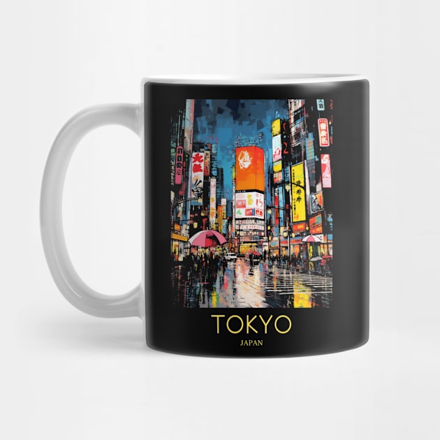 A Pop Art Travel Print of Tokyo Japan by Studio Red Koala